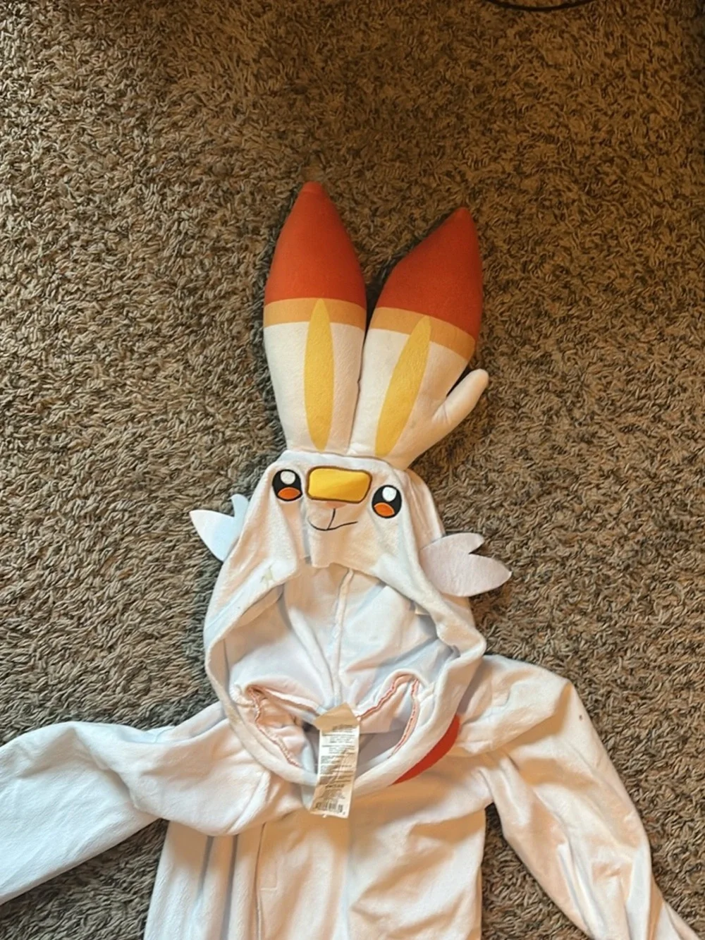 Disguise White and Orange Bunny Hood with Yellow Accents